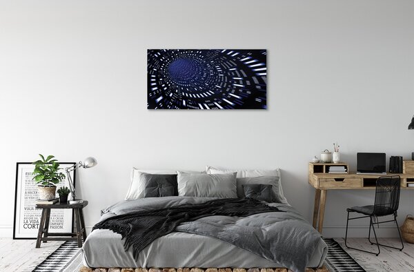 Obraz na plátne Blue 3d tunel 100x50 cm