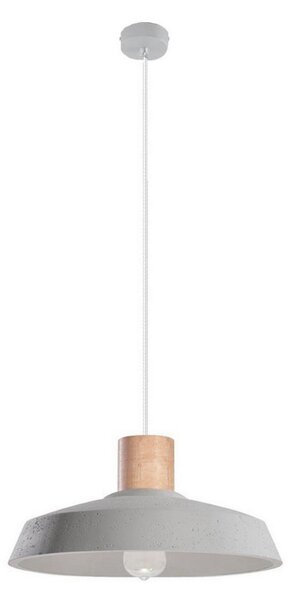 Sollux SL.0282 - Luster na lanku AFRA 1xE27/60W/230V šedá/prírodné drevo