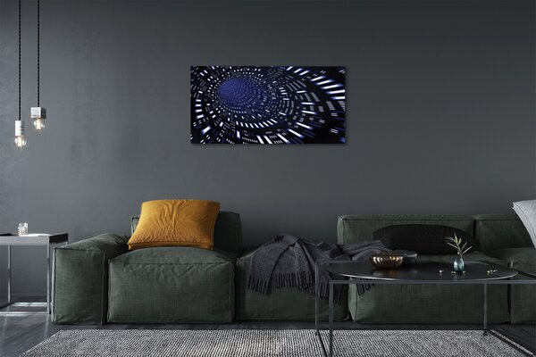 Obraz na plátne Blue 3d tunel 100x50 cm