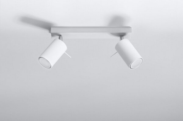 Sollux SL.0088 - Bodové svietidlo RING 2 2xGU10/10W/230V biela