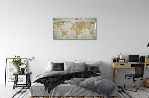 Obraz canvas mapa 100x50 cm