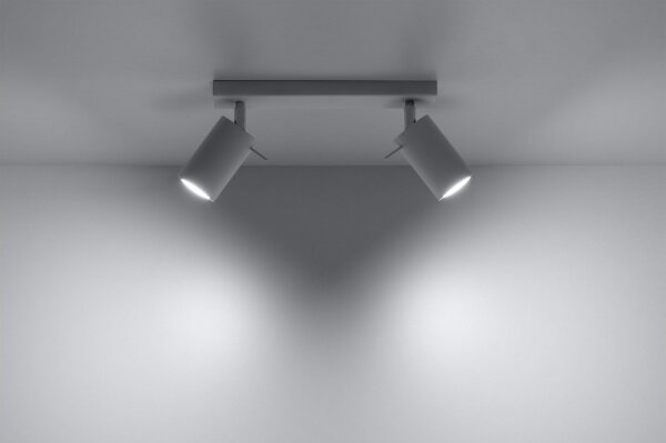 Sollux SL.0088 - Bodové svietidlo RING 2 2xGU10/10W/230V biela