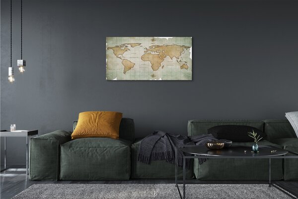 Obraz canvas mapa 100x50 cm