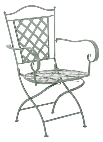 Kovová stolička Adara - Zelená antik
