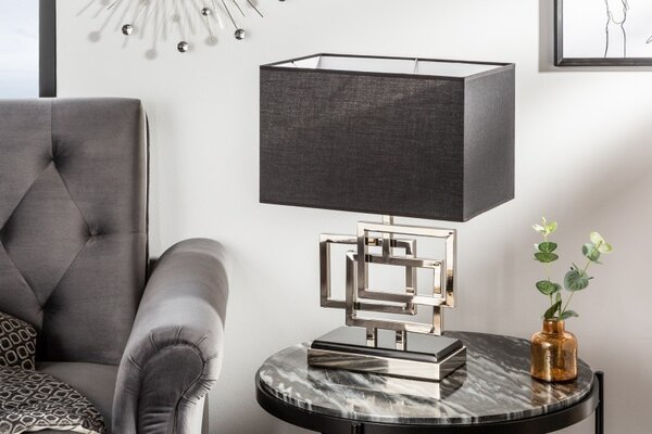 Estila Dizajnová stolná lampa Tulsa strieborná