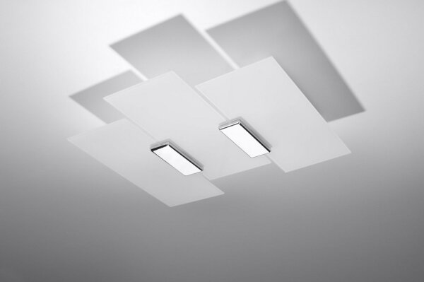 Sollux SL.0198 - Stropné svietidlo FABIANO 3xE27/60W/230V biela/chróm