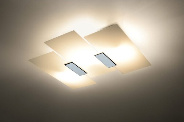 Sollux SL.0198 - Stropné svietidlo FABIANO 3xE27/60W/230V biela/chróm