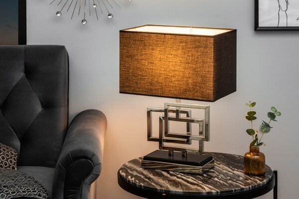 Estila Dizajnová stolná lampa Tulsa strieborná