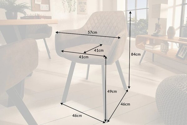 Estila Moderná dizajnová stolička Ventura bledohnedá 59cm