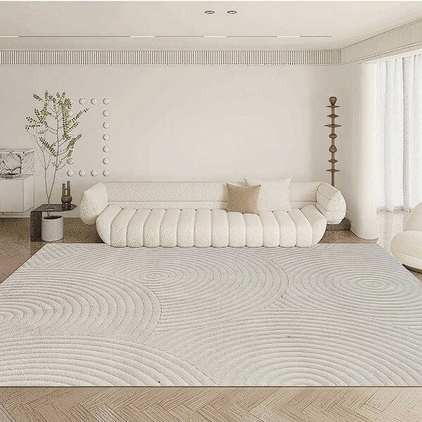 TZ Sivý obdĺžnikový geometrický koberec Strado Polo Raining Grey vzor kruhy Rozmer: 120x170 cm