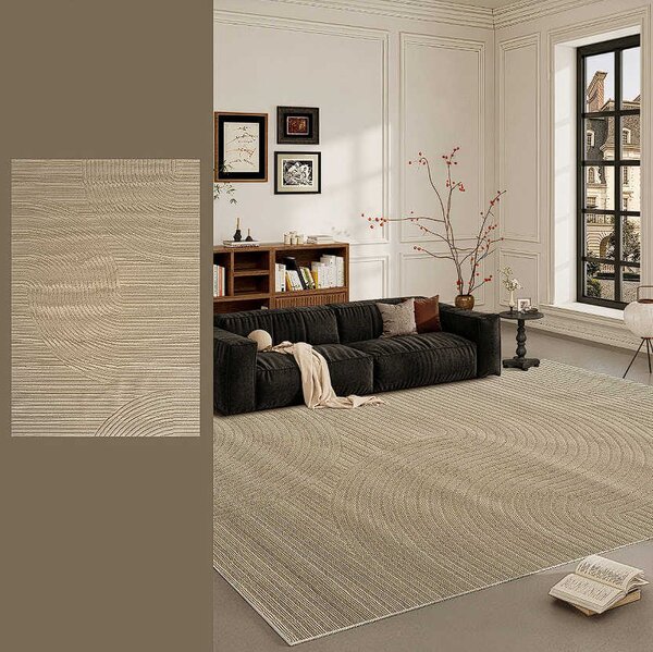 TZ Béžový obdĺžnikový geometrický koberec Strado Polo Path Camel vzor pruhy Rozmer: 120x170 cm