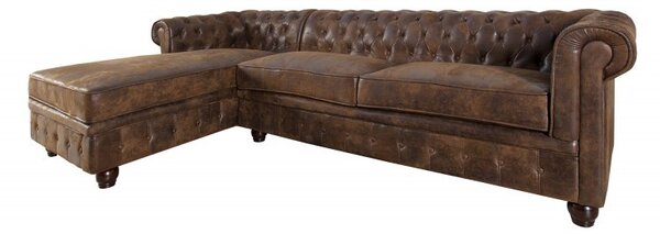 Estila Chesterfield luxusná rohová sedačka Holger ľavá 280cm