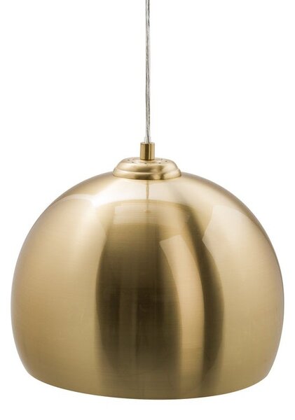 Estila Art deco okrúhly závesný luster Aurora v zlatej farbe s kovovým lesklým povrchom a tvarom nedokončenej gule 30 cm