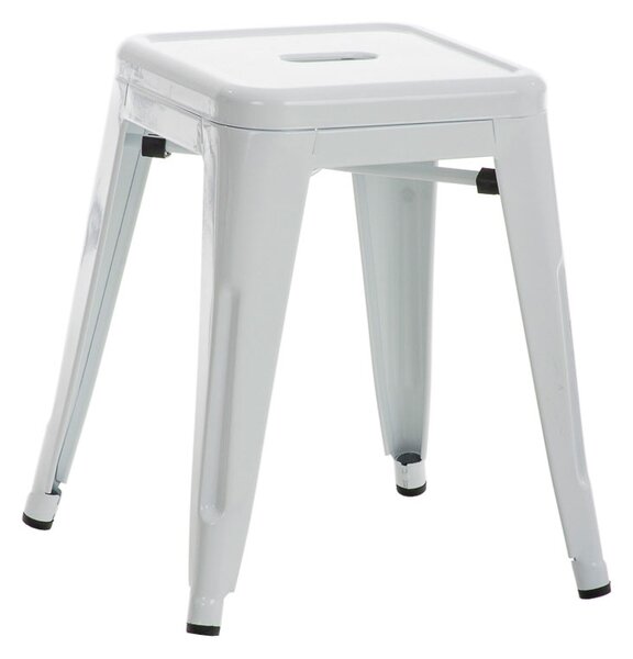 Stohovateľná kovová stolička Arm - Biela