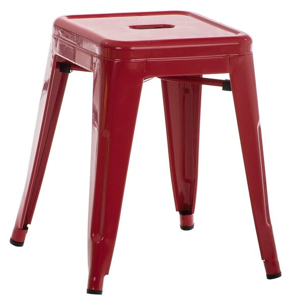Stohovateľná kovová stolička Arm - Červená