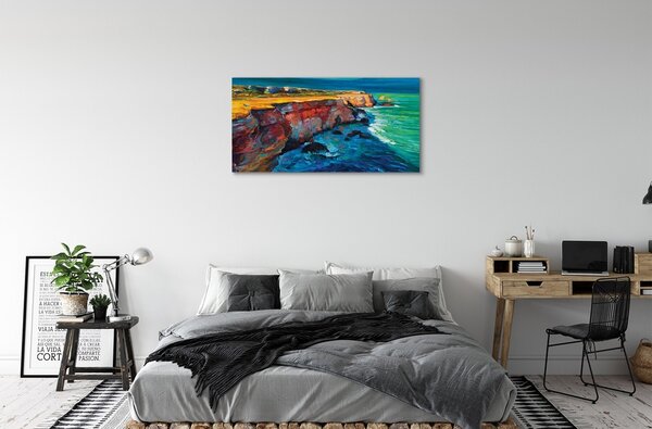 Obraz canvas Morská oblohy skaly 100x50 cm