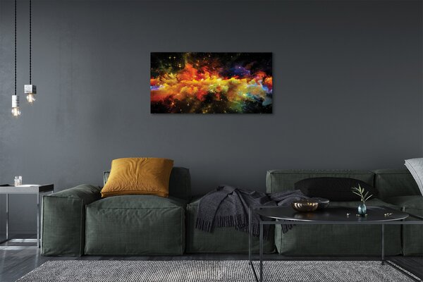 Obraz na plátne Žltá fraktálne vzory 100x50 cm