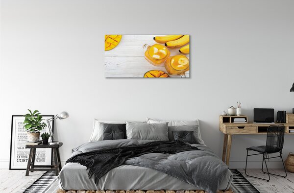 Obraz canvas Mango banán smoothie 100x50 cm