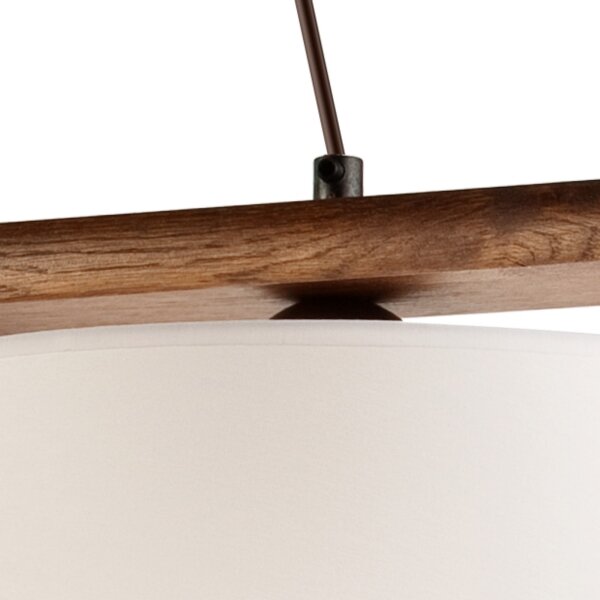 Luster na lanku AIDA 2xE27/60W/230V pr. 35 cm dub/orech