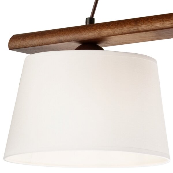 Závesný luster na lanku AIDA 3xE27/60W/230V pr. 25 cm dub/orech