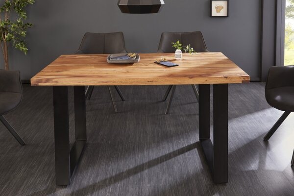 Estila Industriálny jedálenský stôl z masívu Steele Craft 120 cm z masívu