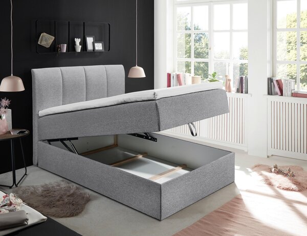 BOXSPRINGOVÁ POSTEĽ, 120/200 cm sivá MID.YOU - Postele, Online Only