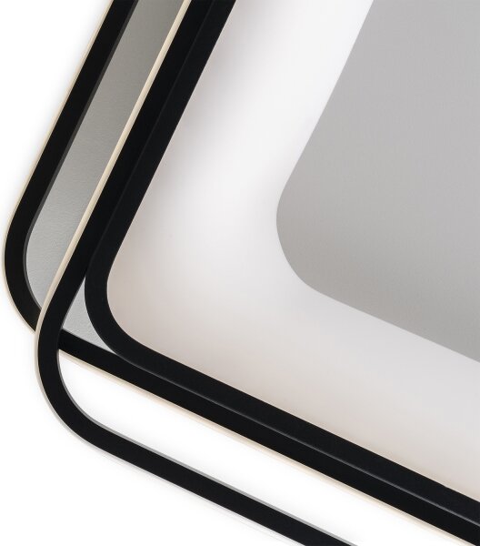 BRILAGI - LED stmievateľné stropné svietidlo FLARE LED/102W/230V 50x50 cm čierne + diaľkové ovládanie