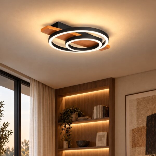 BRILAGI - LED stropné svietidlo PLANK LED/28W/230V 4000K 30x40 cm, drevené