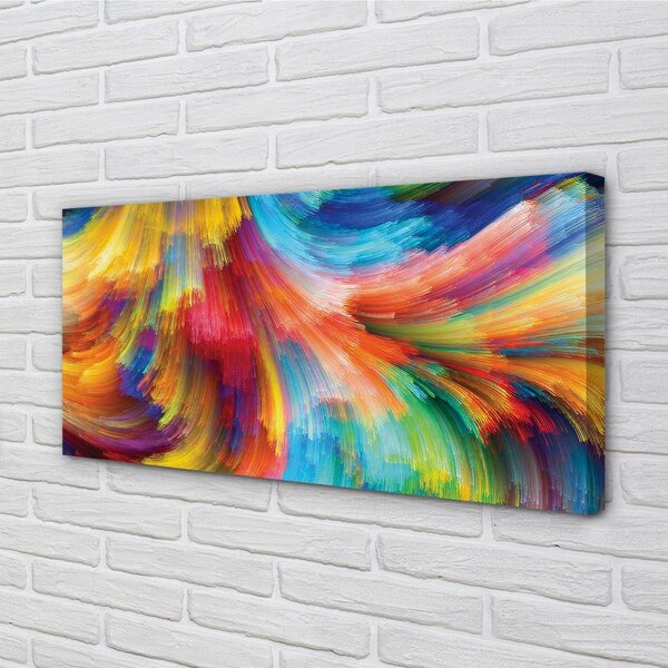 Obraz na plátne Nepravidelné farebné prúžky fraktály 100x50 cm