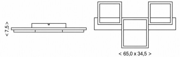 BRILAGI - LED Stropné svietidlo PLANK LED/30W/230V 4000K 34,5x65 cm drevo