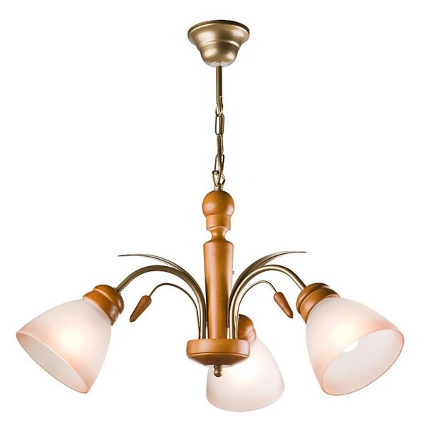 Luster na reťazi TULIPAN 3xE27/60W/230V buk