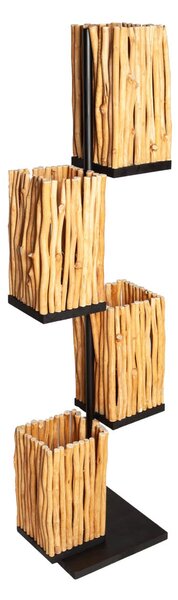 Estila Koloniálna vysoká stojaca lampa Euphoria z naplaveného dreva 154cm