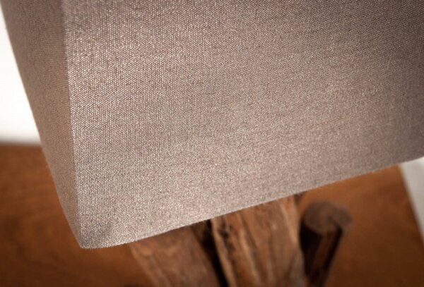 Estila Koloniálna stolná lampa Pure Nature s hnedým hranatým tienidlom 45cm