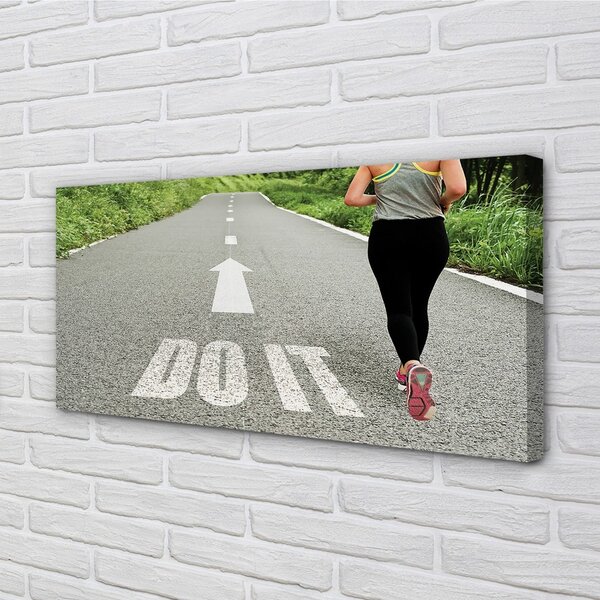 Obraz canvas Žena road kurz 100x50 cm