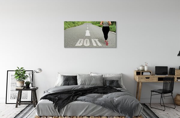 Obraz canvas Žena road kurz 100x50 cm
