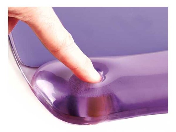 Gélová podložka pod myš a zápästie Fellowes CRYSTAL, fialová