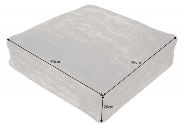 Estila Moderný nízky čalúnený taburet Prakka v zemitých tónoch 70cm