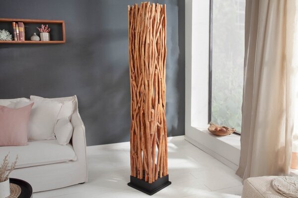 Estila Vidiecka štýlová stojaca lampa Euphoria z masívneho dreva 178cm