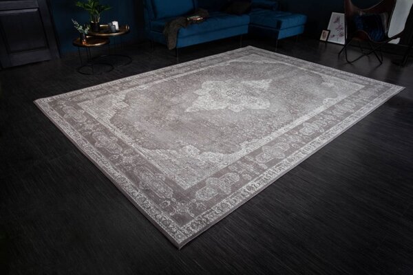 Estila Orientálny luxusný koberec Caubbar I v sivom vintage odtieni 350cm