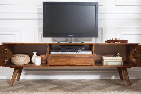 Estila Luxusný televízny stolík Mozaika z masívneho dreva palisander 140cm