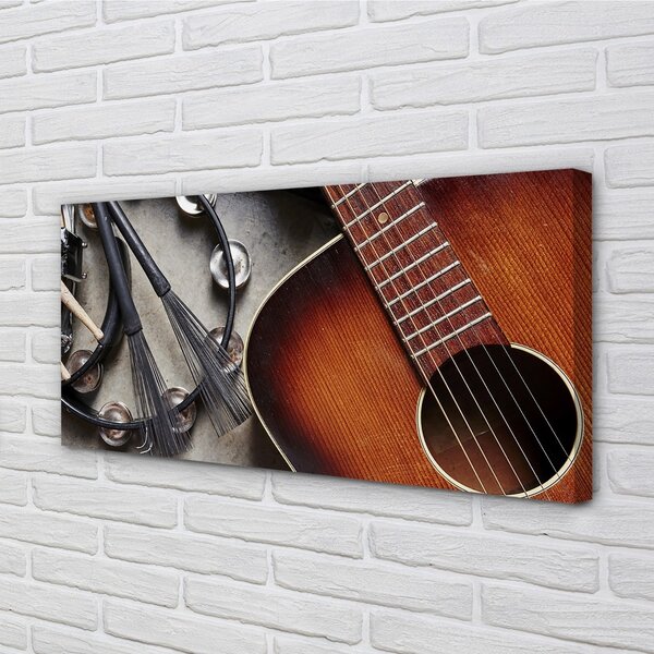 Obraz canvas Gitara Mikrofón tyčinky 100x50 cm
