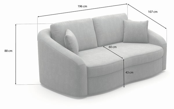2,5-MIESTNA POHOVKA, textil, baklažánová Sit & More - Sedačky, Online Only