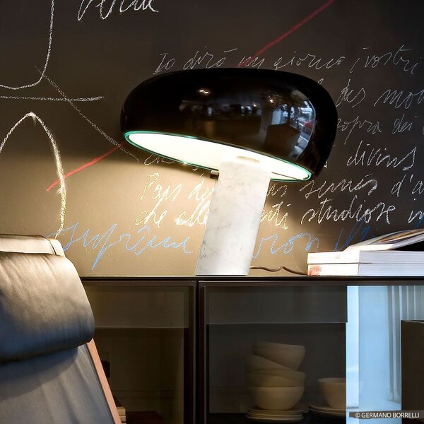 Stolové Lampa FLOS, Snoopy, stmievateľné, Čierna, Obývacia izba, Kameň, Dizajnový