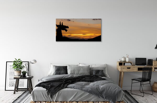 Obraz canvas Slnko oblohu drak 100x50 cm