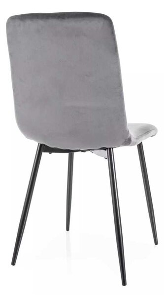 Jedálenská stolička Freville Velvet, sivá