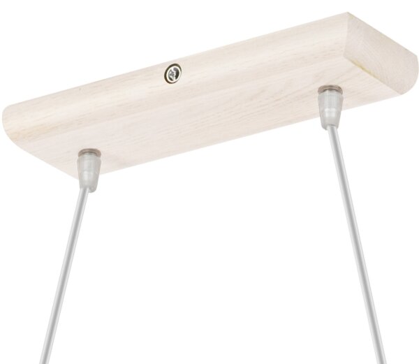 Luster na lanku AIDA 2xE27/60W/230V pr. 35 cm dub/biela