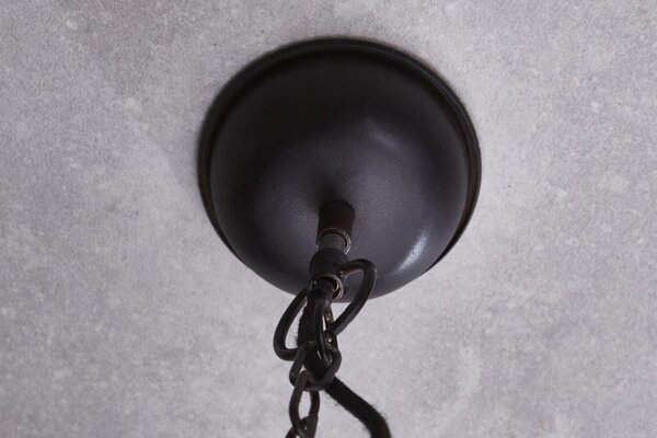 Estila Industriálna závesná lampa Castor v čiernej farbe z kovu 45cm
