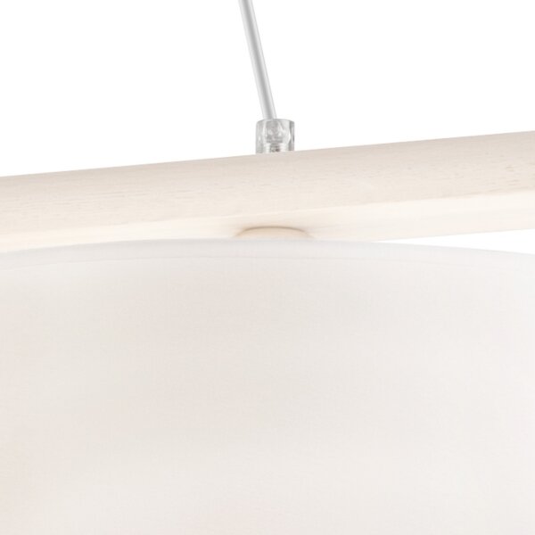 Luster na lanku AIDA 2xE27/60W/230V pr. 35 cm dub/biela
