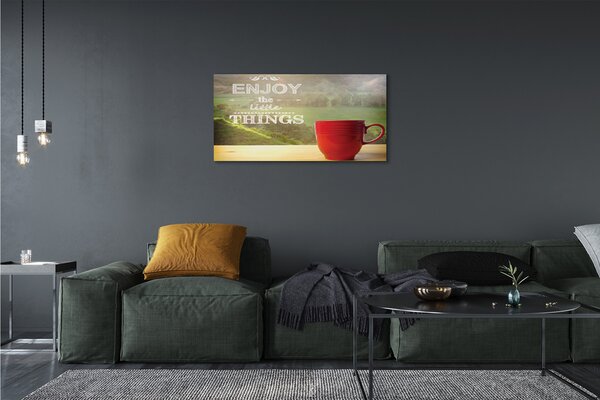 Obraz canvas Hrnček nápis prírode 100x50 cm