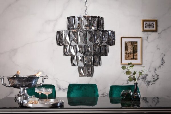 Estila Art-deco luxusný kryštálový luster Leontin zo skla a kovu 50cm